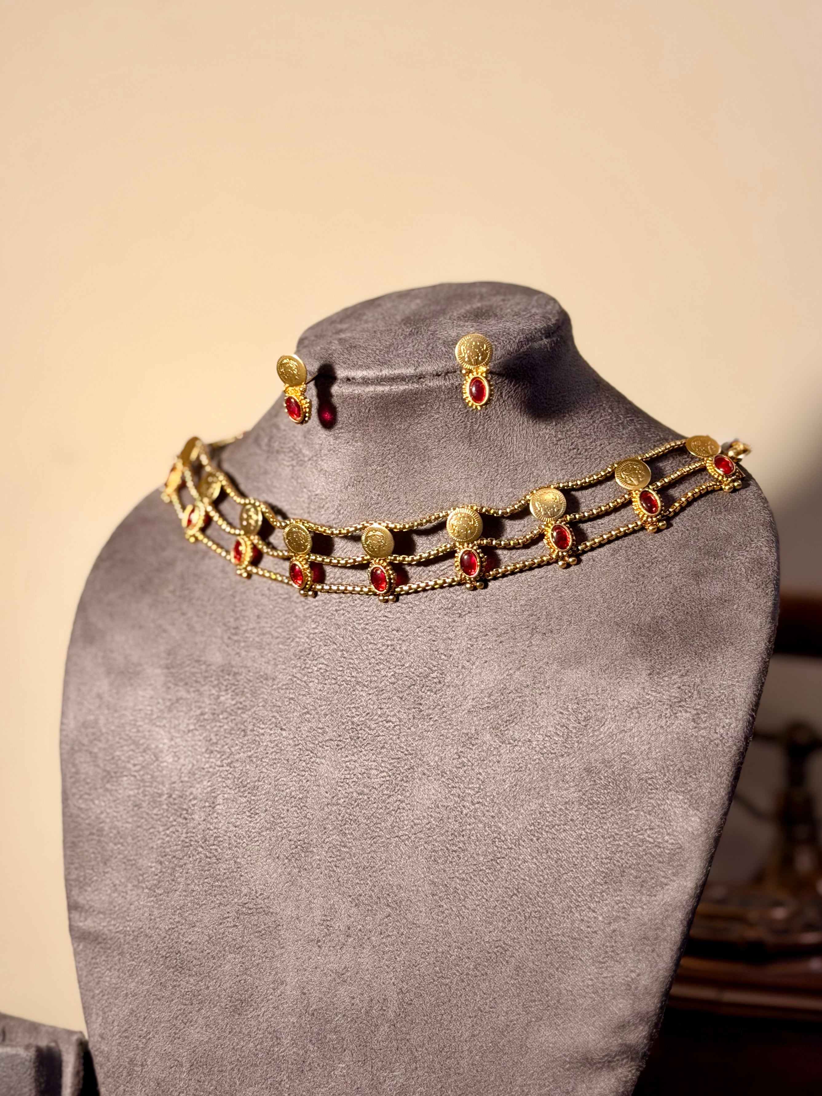 Rukmini Kasu Choker Set